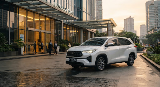 Toyota Innova Zenix Hybrid baru berwarna putih metalik